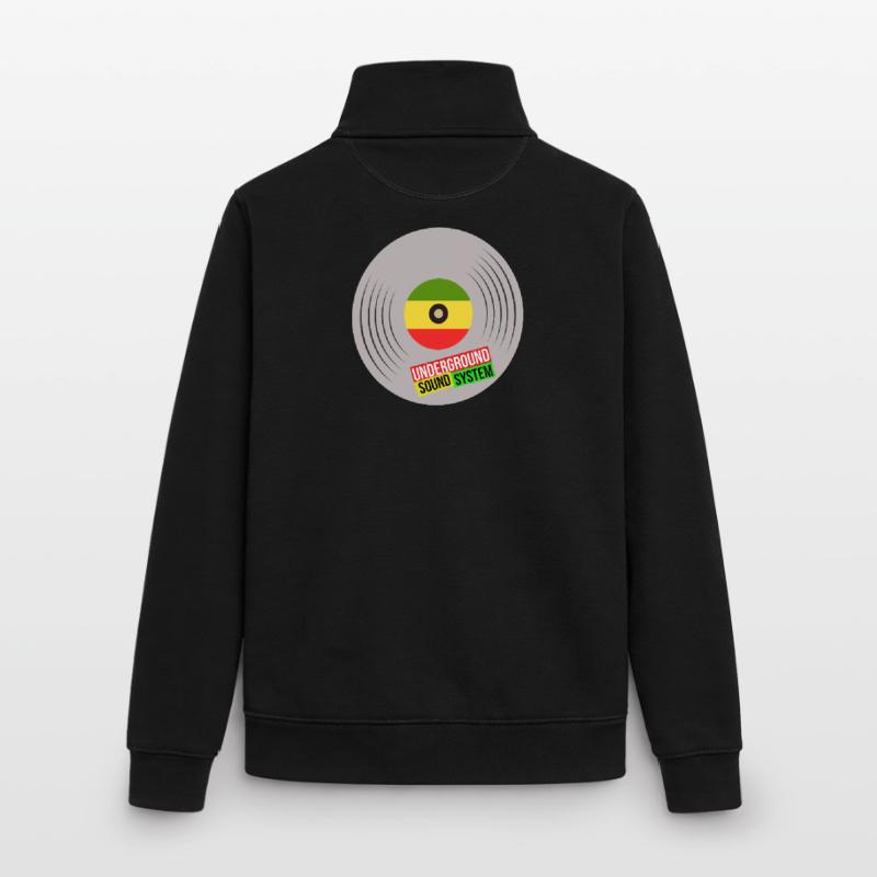 Système sonore vinyle souterrain Sweat zippé unisexe en coton bio Stanley/Stella
