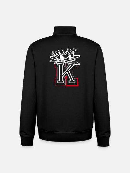 Letter K with crown - Unisex Organic Zip Sweatshirt by Stanley/Stella - black