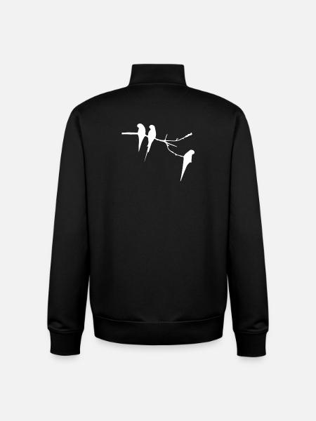 Oiseaux sur la branche - Sweat zippé unisexe en coton bio Stanley/Stella - noir