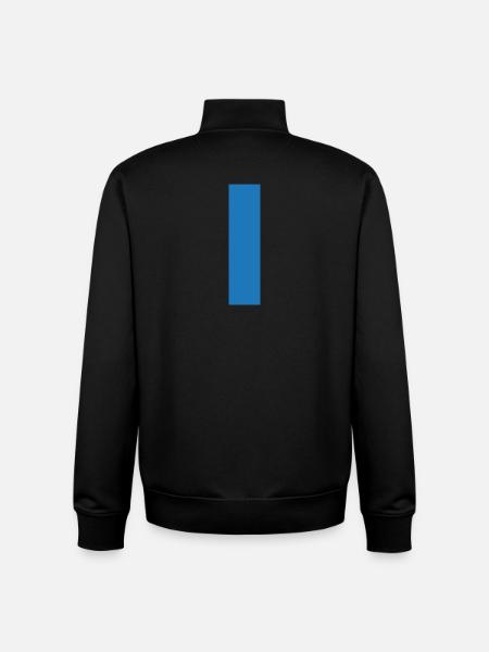 Blue line - Unisex Organic Zip Sweatshirt by Stanley/Stella - black