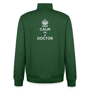 Keep Calm I'm a Doctor - Unisex Organic Zip Sweatshirt von Stanley/Stella - Flaschengrün - Hinten - AI Model Male 185 dark (185cm)