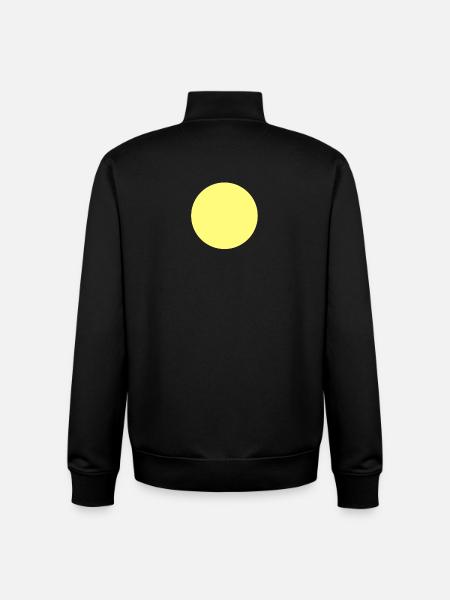 Yellow Circle T-Shirt - Unisex Organic Zip Sweatshirt by Stanley/Stella - black