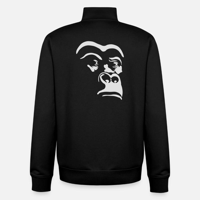 go go gorilla! - Unisex Organic Zip Sweatshirt by Stanley/Stella - black