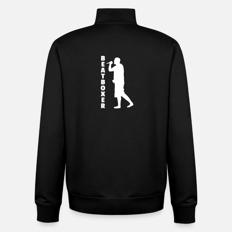 Beatboxer - Unisex Organic Zip Sweatshirt von Stanley/Stella - Schwarz