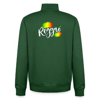 Reggae Rainbow Splash - Unisex Organic Zip Sweatshirt by Stanley/Stella - bottle green - Back - AI Model Male 185 dark (185cm)