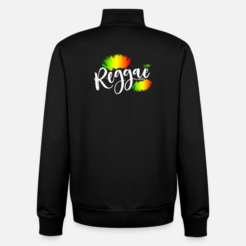 Reggae Rainbow Splash - Unisex Organic Zip Sweatshirt by Stanley/Stella - black