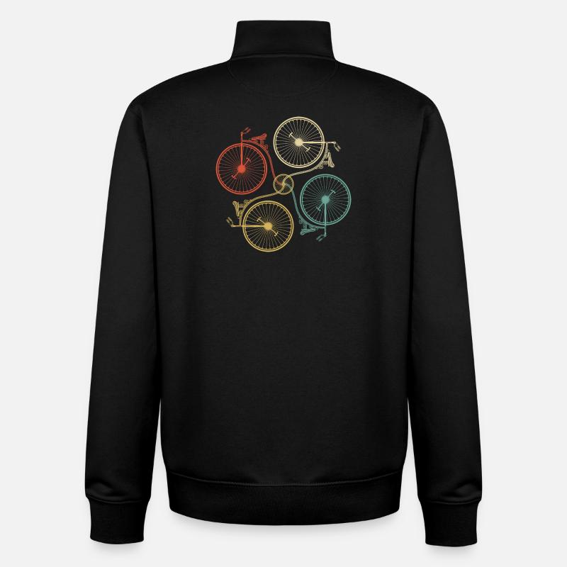 Dégradé de mosaïque de roue - Sweat zippé unisexe en coton bio Stanley/Stella - noir