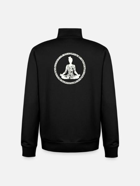 Yoga - Sweat zippé unisexe en coton bio Stanley/Stella - noir