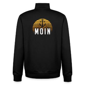 Moin Hamburg Anker Hamburger Hafen Fan Stadt HH - Unisex Organic Zip Sweatshirt von Stanley/Stella - Schwarz - Hinten - AI Model Male 185 light (185cm)