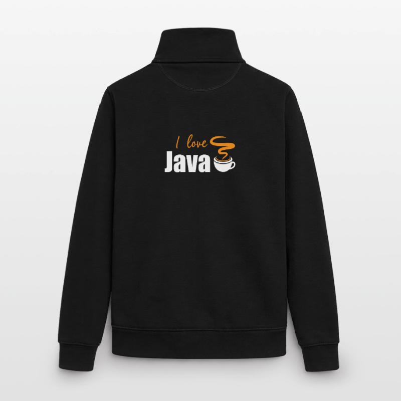 Ich liebe Java Unisex Organic Zip Sweatshirt von Stanley/Stella