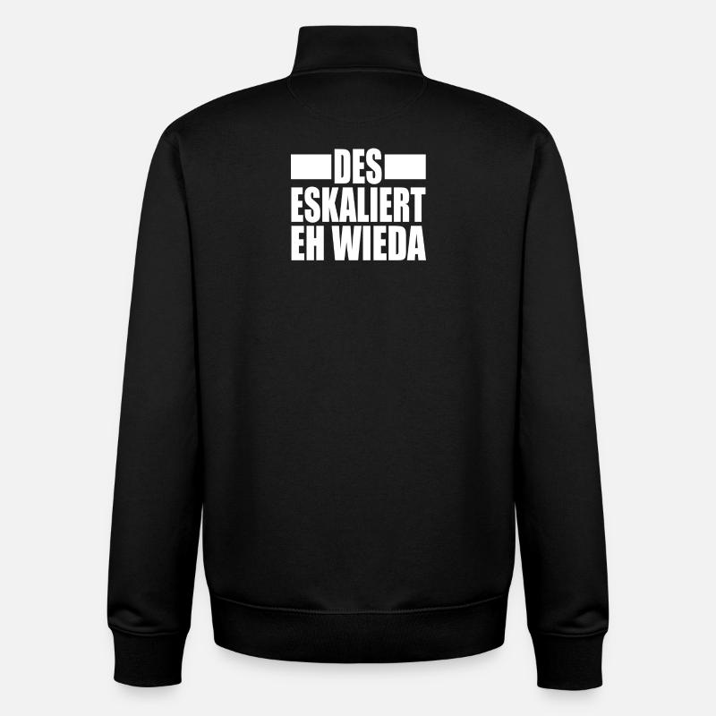 DES ESKALIERT EH WIEDA - Unisex Organic Zip Sweatshirt von Stanley/Stella - Schwarz