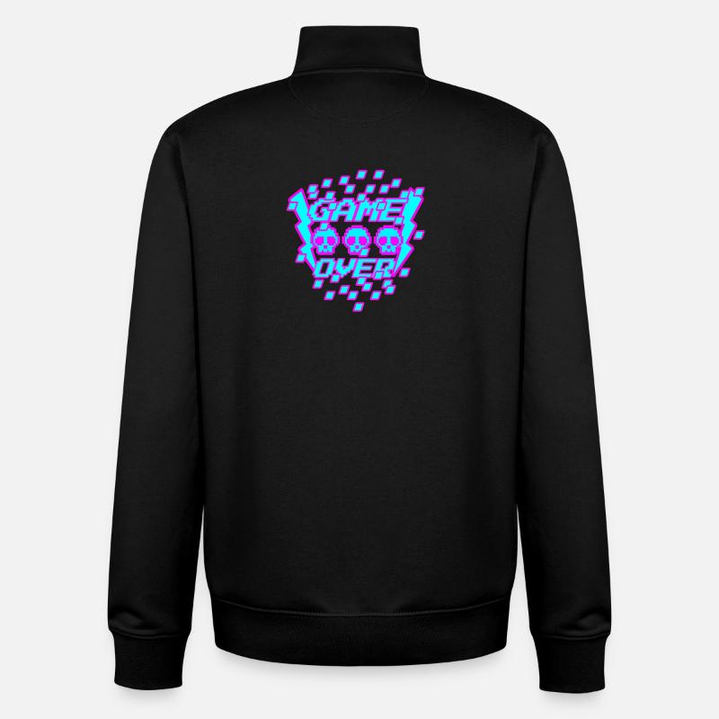 Game Over Pixel - Unisex Organic Zip Sweatshirt von Stanley/Stella - Schwarz