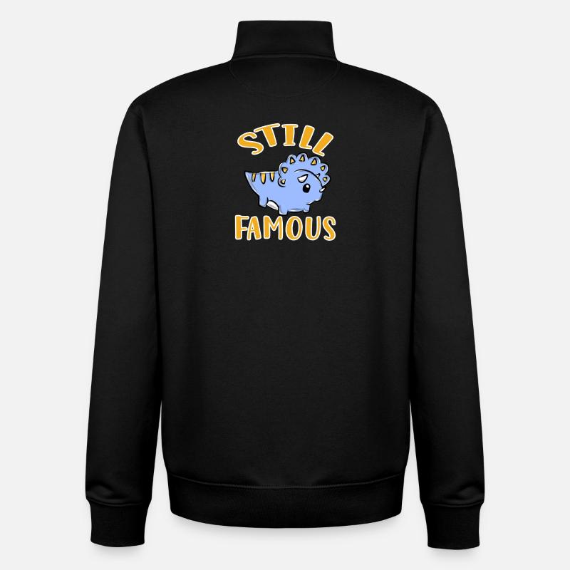 Triceratops - Sweat zippé unisexe en coton bio Stanley/Stella - noir
