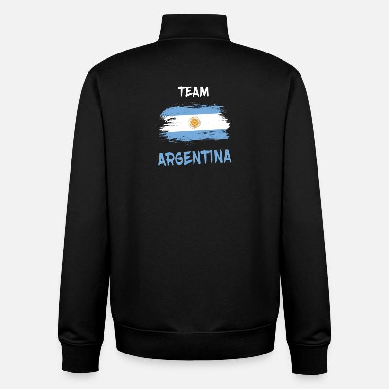 Équipe Argentine / Cadeau Buenos Aires - Sweat zippé unisexe en coton bio Stanley/Stella - noir