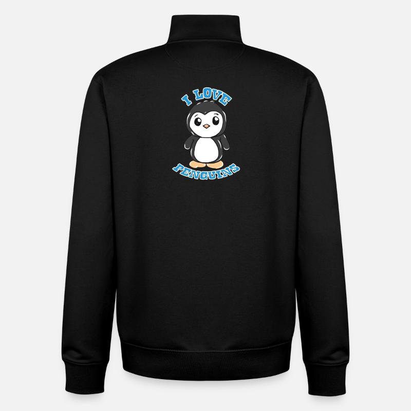 Pinguin - Unisex Organic Zip Sweatshirt von Stanley/Stella - Schwarz