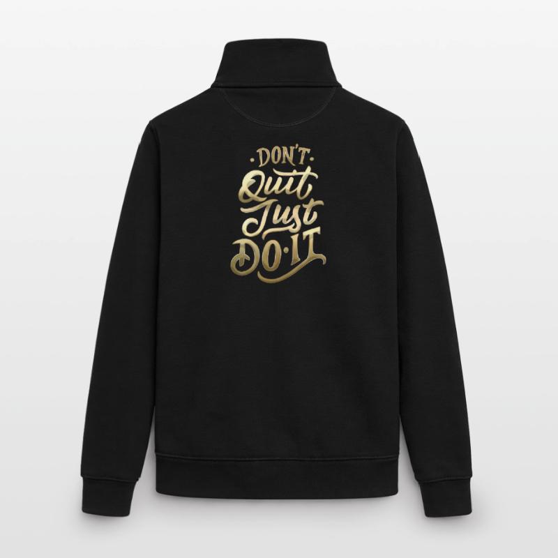 Ne quittez pas Gradient Script Sweat zippé unisexe en coton bio Stanley/Stella