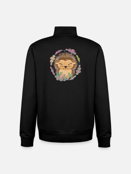 Igel im Winterschlaf - Unisex Organic Zip Sweatshirt von Stanley/Stella - Schwarz