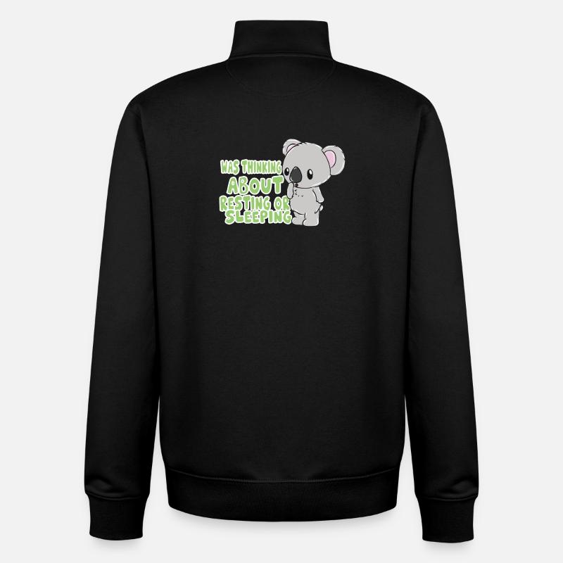 koala - Sweat zippé unisexe en coton bio Stanley/Stella - noir