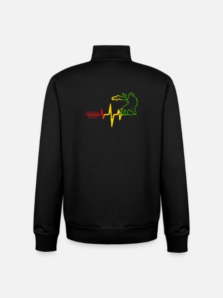 Reggae Lion Rhythm Icon - Unisex Organic Zip Sweatshirt by Stanley/Stella - black
