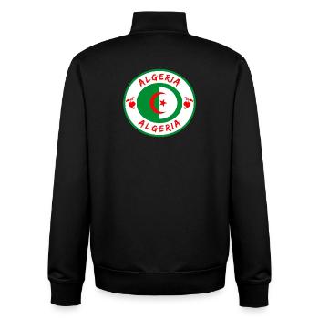 Algeria Circle with National Flag Gift Algiers - Unisex Organic Zip Sweatshirt by Stanley/Stella - black - Back - AI Model Male 185 light (185cm)