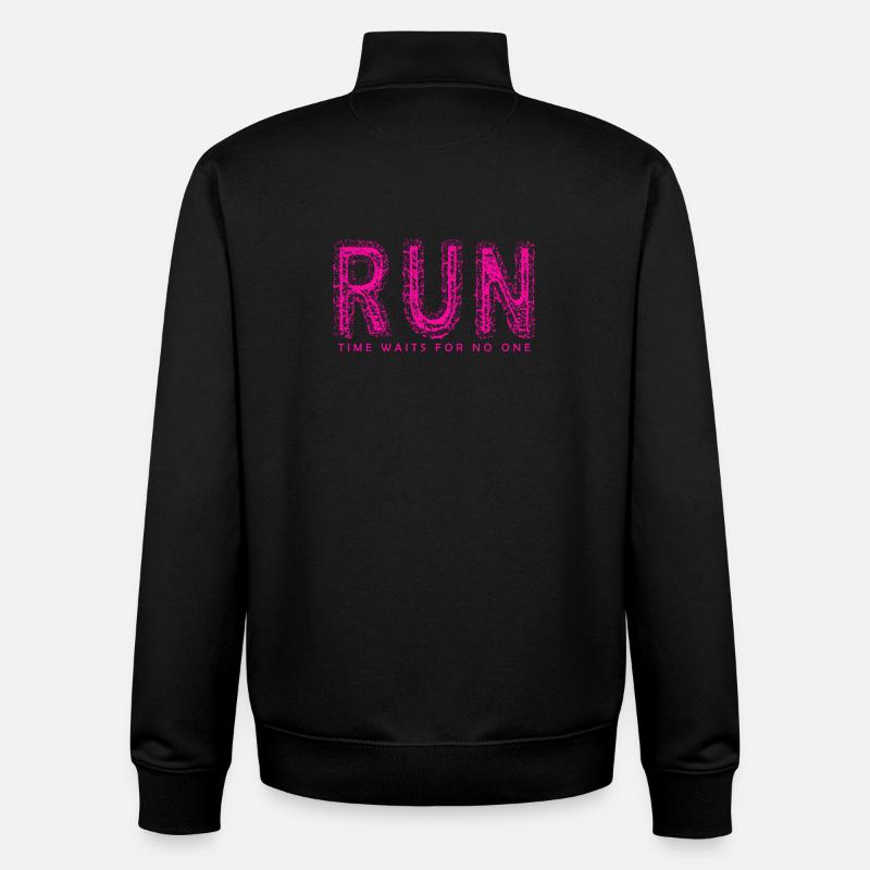 RUN - Sweat zippé unisexe en coton bio Stanley/Stella - noir