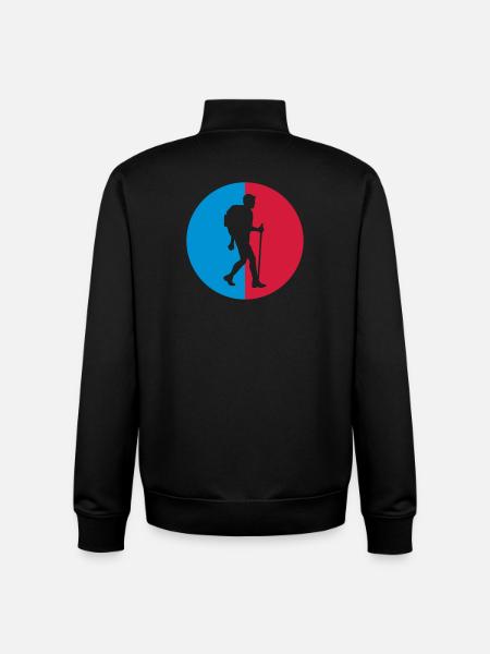 Hiking / Wandern / Randonnée - Unisex Organic Zip Sweatshirt by Stanley/Stella - black