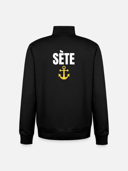 Sète Anker Grafik Sète Souvenir - Unisex Organic Zip Sweatshirt von Stanley/Stella - Schwarz