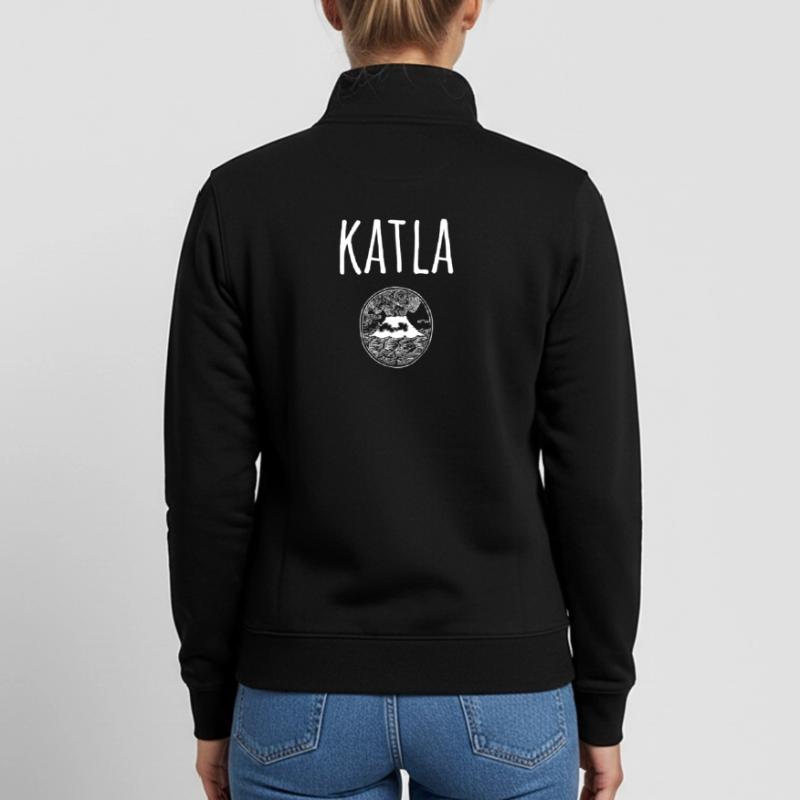 Volcan souvenir de Katla Sweat zippé unisexe en coton bio Stanley/Stella