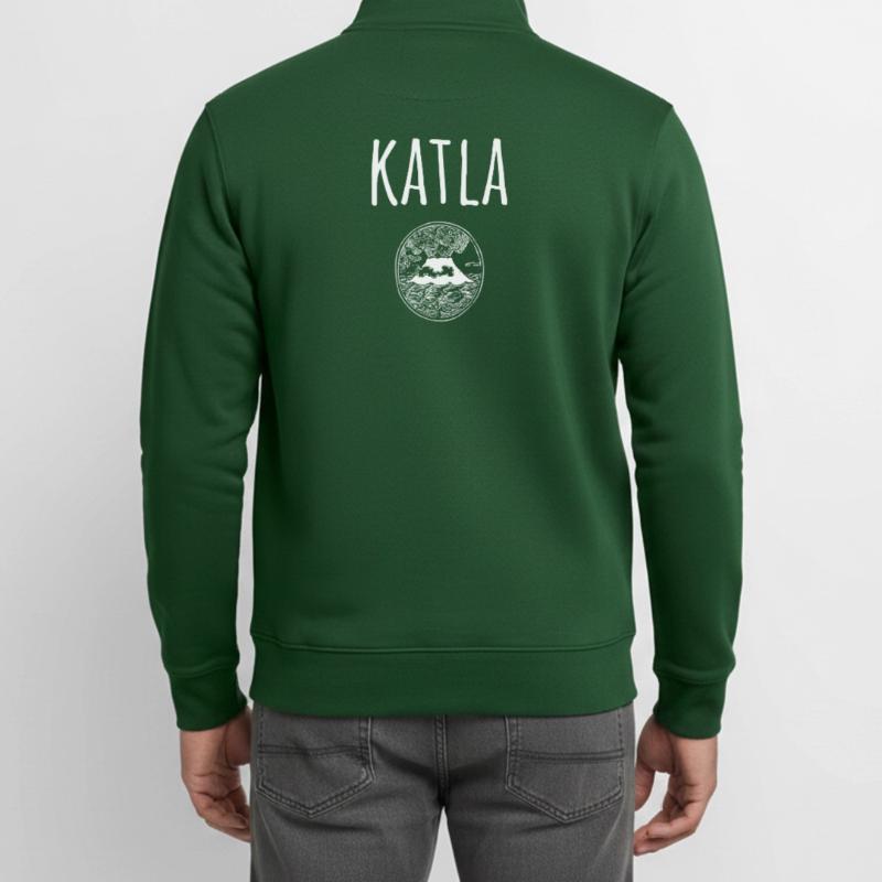 Katla Souvenir Vulkan Unisex Organic Zip Sweatshirt von Stanley/Stella