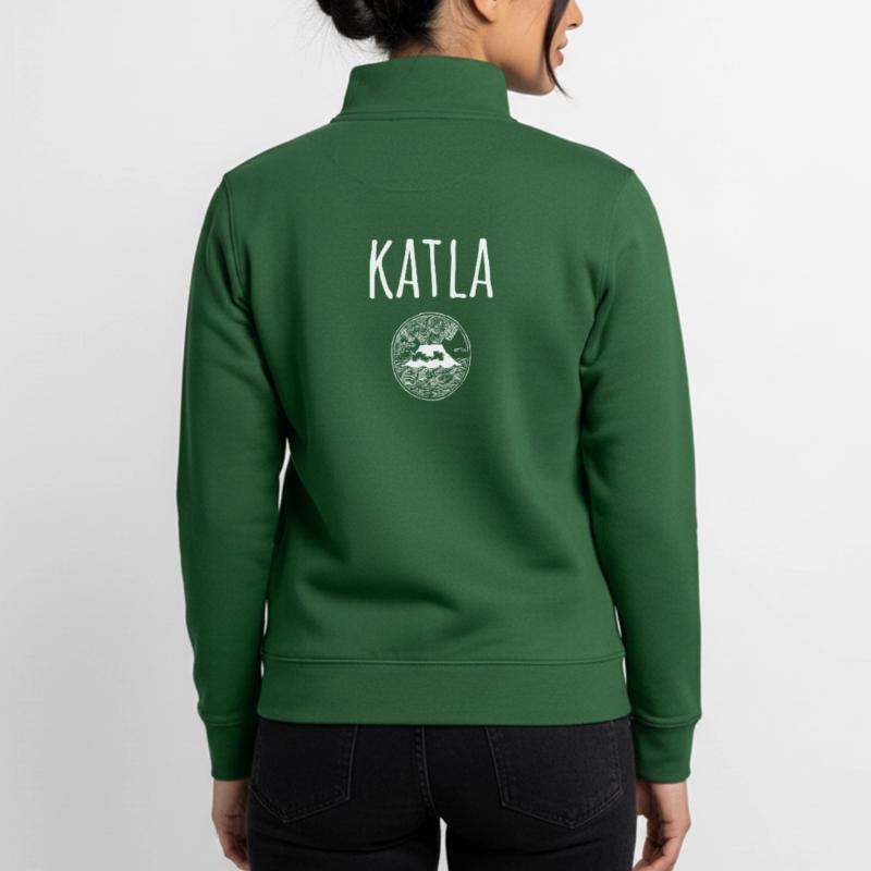 Katla Souvenir Vulkan Unisex Organic Zip Sweatshirt von Stanley/Stella