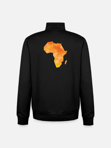 Map Africa - Unisex Organic Zip Sweatshirt by Stanley/Stella - black