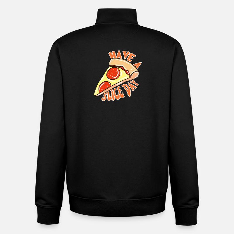 Pizza - Unisex Organic Zip Sweatshirt von Stanley/Stella - Schwarz