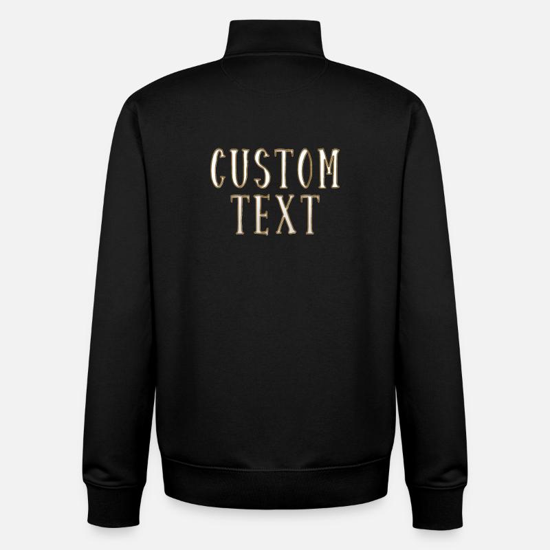 Custom Text - Unisex Organic Zip Sweatshirt von Stanley/Stella - Schwarz