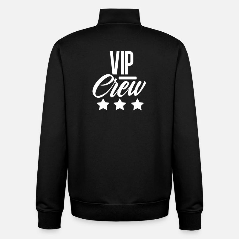 ÉQUIPE VIP - Sweat zippé unisexe en coton bio Stanley/Stella - noir