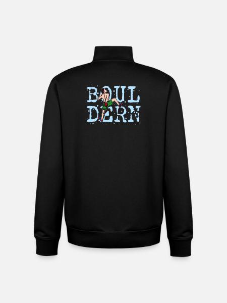 Boulder bouldering climbing mountaineering spell - Unisex Organic Zip Sweatshirt by Stanley/Stella - black