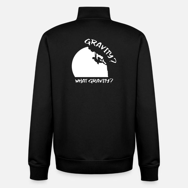 Felsklettern Bergsteigen Boulder Klettern Spruch - Unisex Organic Zip Sweatshirt von Stanley/Stella - Schwarz