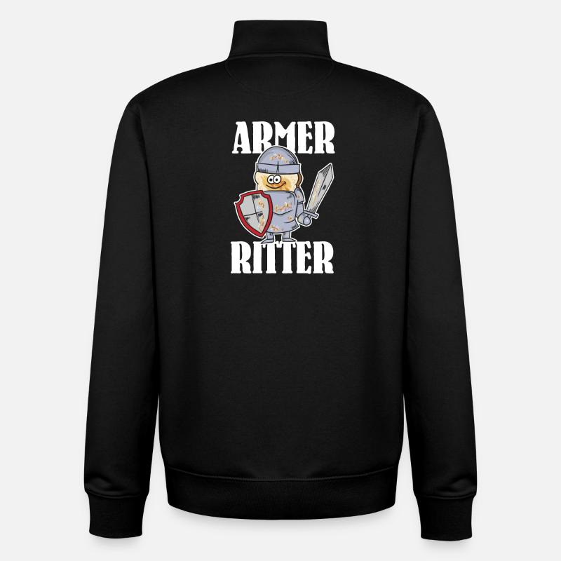Armer Ritter, Frech Toast - Unisex Organic Zip Sweatshirt von Stanley/Stella - Schwarz