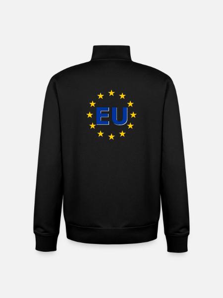 EU symbol in the star ring - Unisex Organic Zip Sweatshirt by Stanley/Stella - black