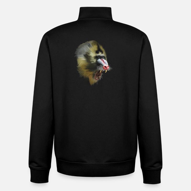 mandrill - Sweat zippé unisexe en coton bio Stanley/Stella - noir