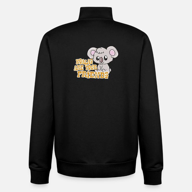 Koala - Unisex Organic Zip Sweatshirt by Stanley/Stella - black