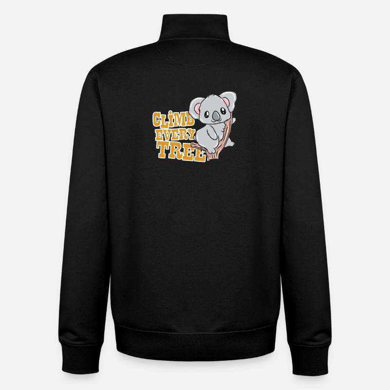 Koala - Unisex Organic Zip Sweatshirt by Stanley/Stella - black