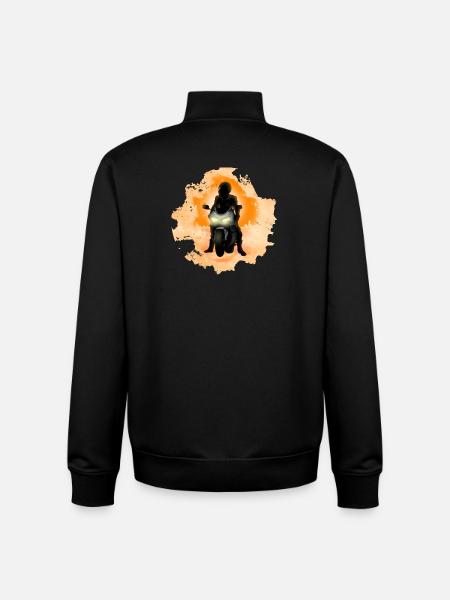 biker - Sweat zippé unisexe en coton bio Stanley/Stella - noir