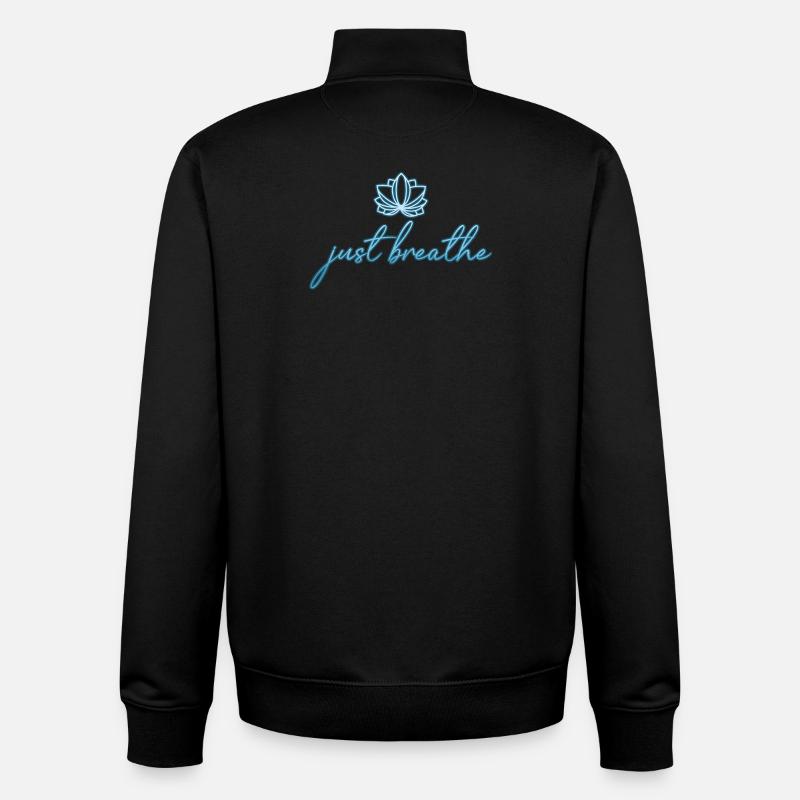 méditation - Sweat zippé unisexe en coton bio Stanley/Stella - noir