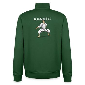 karate - Sweat zippé unisexe en coton bio Stanley/Stella - vert bouteille - Dos - AI Model Male 185 dark (185cm)