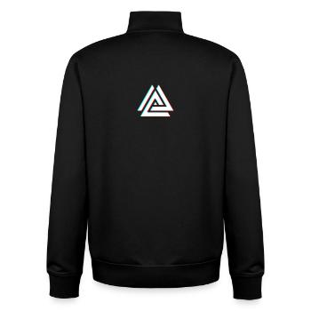Geometric Triangle Neon 3D - Unisex Organic Zip Sweatshirt by Stanley/Stella - black - Back - AI Model Male 185 light (185cm)