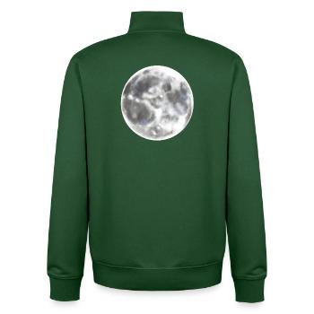Nuit de pleine lune lune - Sweat zippé unisexe en coton bio Stanley/Stella - vert bouteille - Dos - AI Model Male 185 dark (185cm)