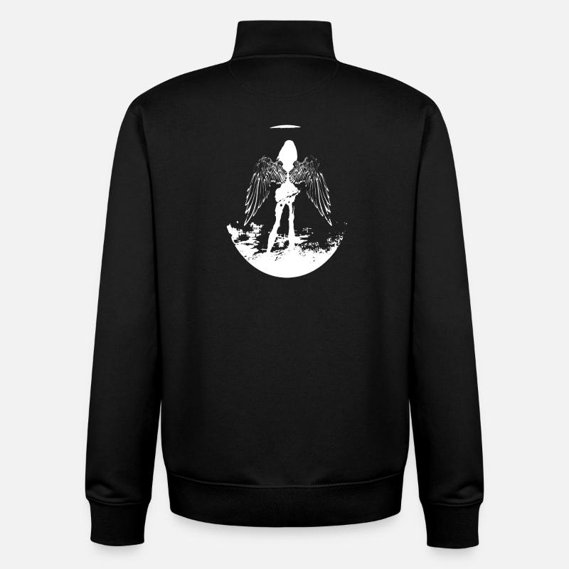 Engel mit Flügeln - Unisex Organic Zip Sweatshirt von Stanley/Stella - Schwarz