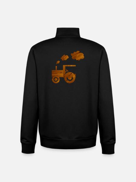 tractor - Unisex Organic Zip Sweatshirt by Stanley/Stella - black