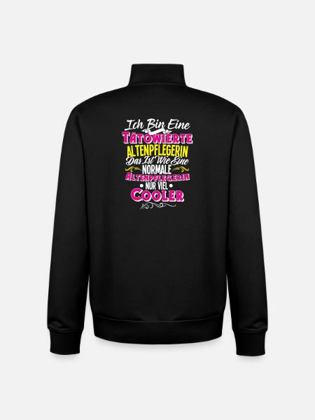 Altenpflegerin Tattoo - Unisex Organic Zip Sweatshirt von Stanley/Stella - Schwarz