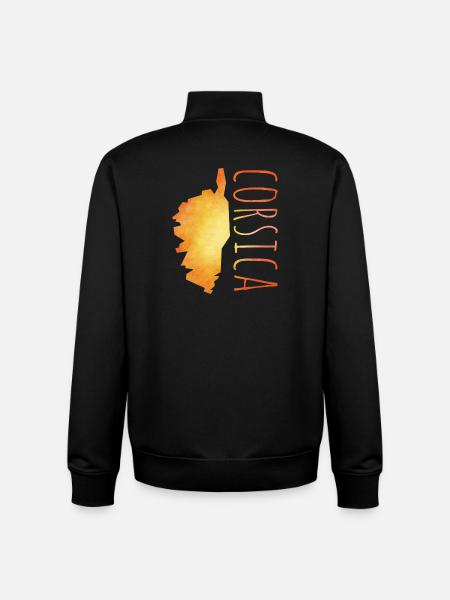 Corse - Sweat zippé unisexe en coton bio Stanley/Stella - noir